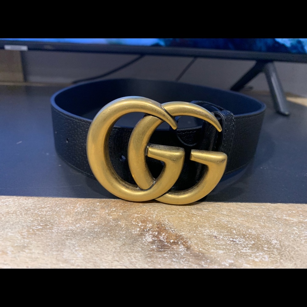 Gucci Leather Belt with double G Buckle